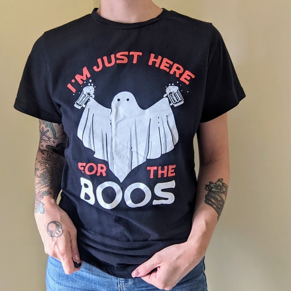 I'm Just Here For The Boos Graphic Tee Medium - Picture 4 of 5